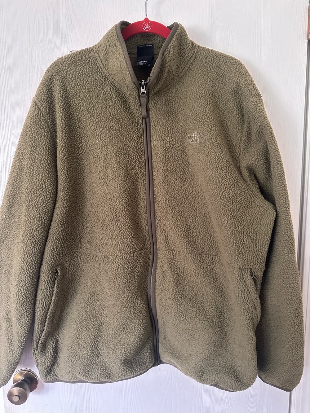 The North Face Men’s Olive Full-Zip Sherpa Fleece Jacket